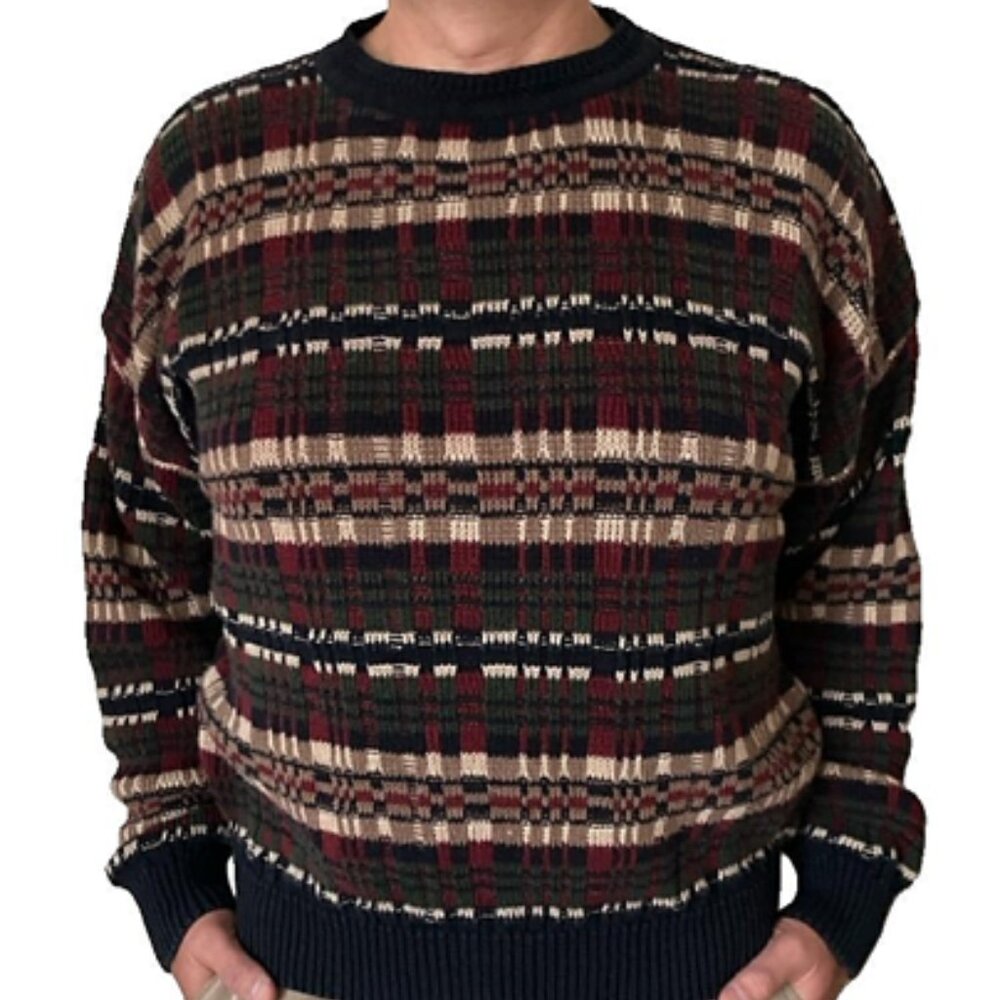 Vintage Stone Haven Classic Wear, Men’s Crewneck Sweater, Multi-Colored, Large